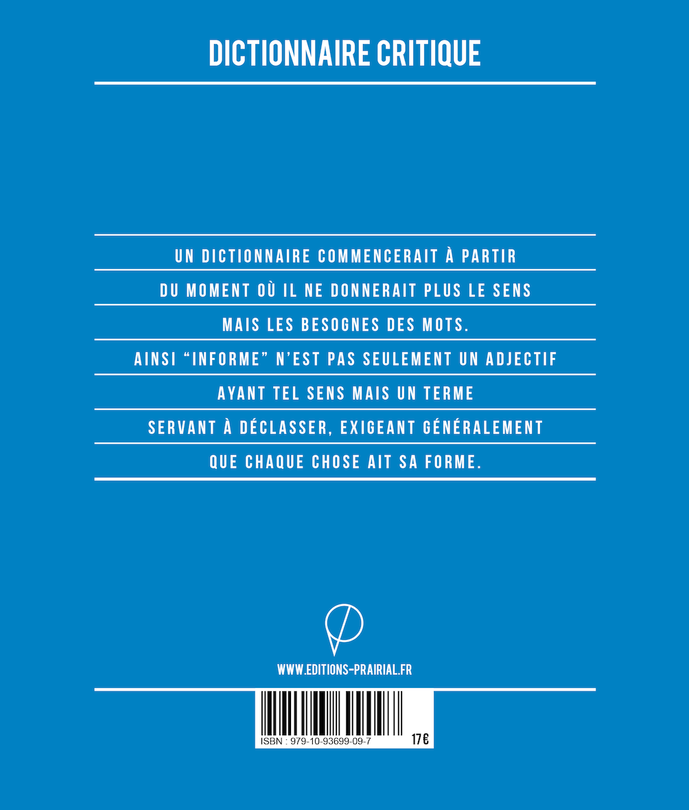 Dictionnaire critique, de Georges Bataille, Michel Leiris etc.