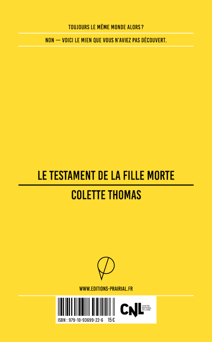 Le testament de la fille morte, de Colette Thomas